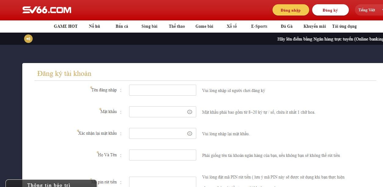 Cách đăng ký tài khoản tham gia chơi đua xe ô tô SV66