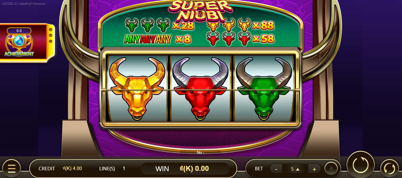 Supper Bull Sv66 là trò chơi nổ hũ một dòng