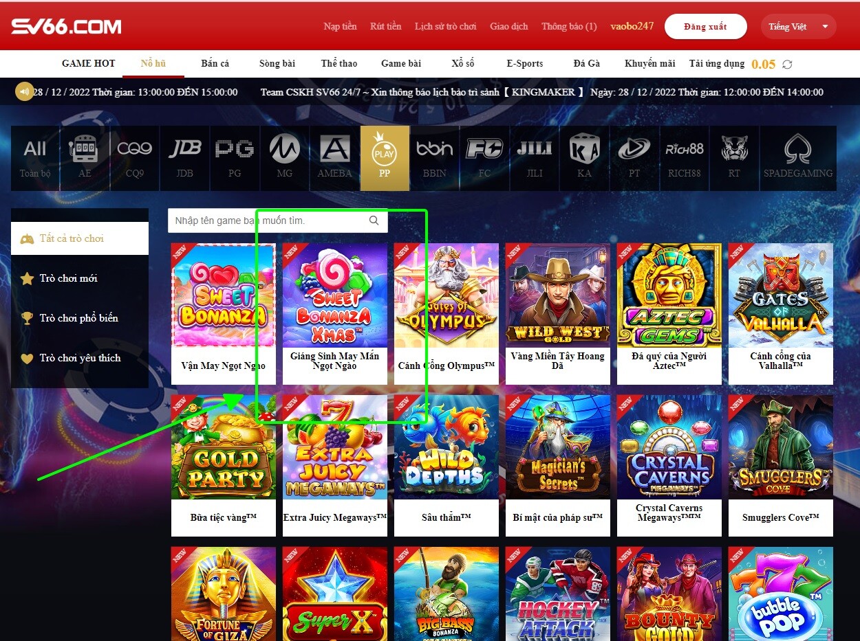 Trải nghiệm game Giáng Sinh May Mắn Ngọt Ngào SV66 thú vị 