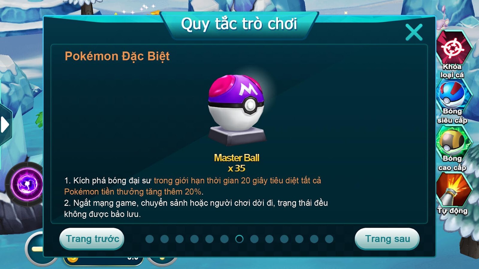 Đối với Pokemon đặc biệt