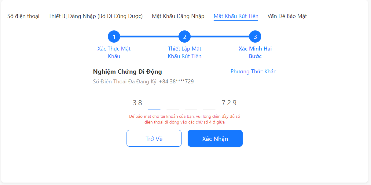 Hướng dẫn rút tiền SV66 chi tiết, chuẩn xác nhất 10 Xác nhận số điện thoại tại SV66