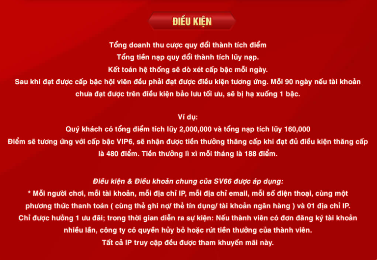 Những điều người chơi cần lưu ý để nhận thưởng từ SV66