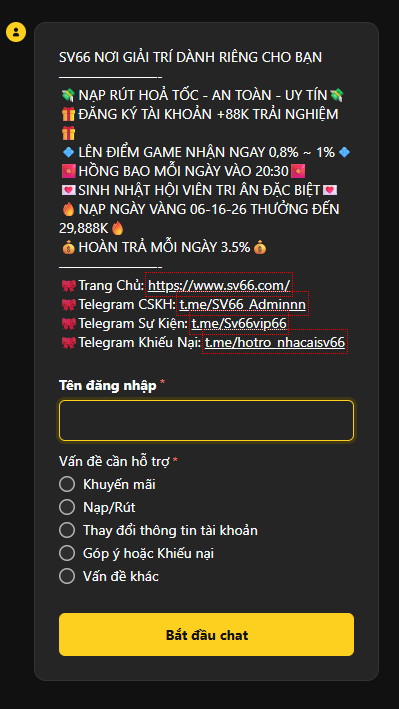 SV66 - Trang Chủ Nhà Cái SV66.COM Uy Tín 2025 20 Chat trực tiếp hỗ trợ người dùng